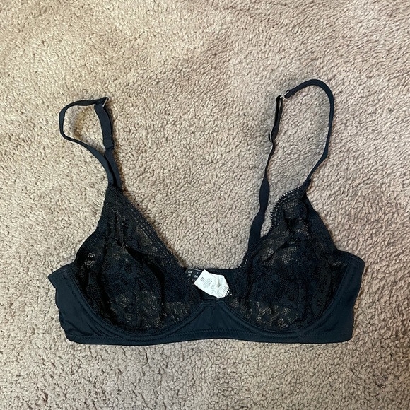 La Perla Studio Fiorenza Collection Black Bra Size 32C LIKE NEW! - Picture 4 of 6